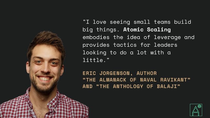 Testimonial from Eric Jorgenson, bestselling author of The Book of Elon, The Almanack of Naval Ravikant & The Anthology of Balaji