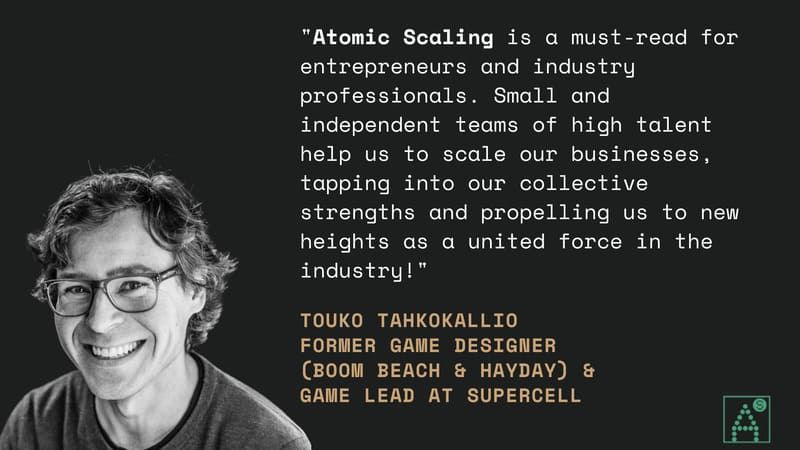 Testimonial from Touko Tahkokallio, game lead at Supercell